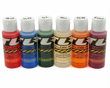 Load image into Gallery viewer, Team Losi Racing 74021 Silicone Shock Oil Six Pack (50, 60, 70, 80, 90, 100wt) (2oz)
