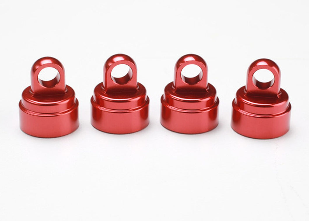 Traxxas 3767X Aluminum Ultra Shock Cap (Red) (4)